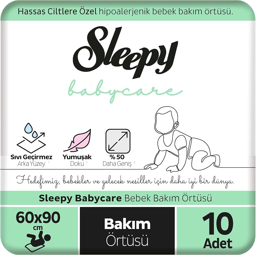 Sleepy Babycare Bebek Bakım Örtüsü 10 Adet
