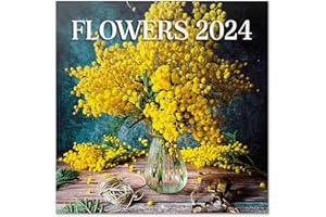 Grupo Erik: Calendario 2024 da Muro Fiori, 12 mesi + 4 in omaggio, 30x30cm FSC®, ideale come Calendario 2024 da parete, Calendario ufficio 2024, Calendario casa 2024