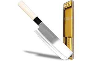 PRODUCT OF GIFU JAPAN Seki Japan TSUBAZO Japanese Vegetable Kitchen Knife, Stainless Steel Nakiri Knife, Shiraki Handle, 170 mm (6.7 in)