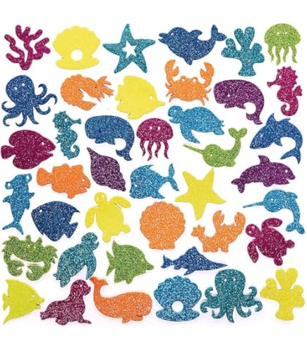 Papel Para Acuarela Baker Ross AX306 - Tarjeta A4 Con Purpurina Papel Celofan Colores