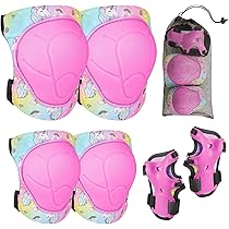 Set Protezioni Pattini Bambina - 6 Pezzi Con Ginocchiere, Gomitiere E Polsiere Per Skate E Bici - Foto 5