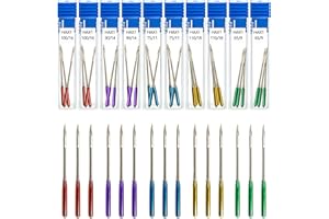 DCJWQ 30 Pcs Sewing Machine Needles, Universal Machine Needles, Universal Regular Point, for Home Compatible with Singer, Brother and Old Sewing Machines(5 Sizes 9mm, 11mm, 14mm, 16mm, 18mm)