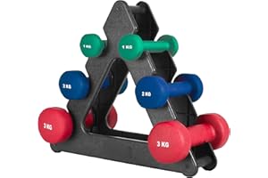 GORILLA SPORTS® Set di Manubri - Coppia, Peso a Scelta 2 x 0,5 kg, 2 x 1 kg, 2 x 2 kg, 2 x 3 kg, 2 x 4 kg, 2 x 5 kg, Rivestimento in Vinile, Antiscivolo - Manubri Palestra, Pesi Fitness