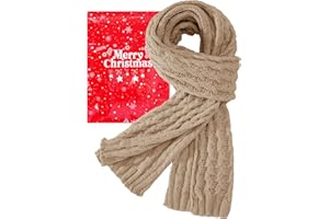 Voqeen Mujeres Bufanda Invierno Suave Chunky Bufanda De Punto Para Las Mujeres Grueso Abrigo Largo Para El Clima Frío