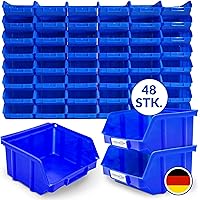 8x HMH Stapelboxen Größe L 335x209x152mm - Grüne Lagerboxen Für Werkstatt & Garage