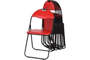 ‎MACOSHOPDE BY MACO MÖBEL MACOShopde by MACO Möbel Raburg Gästestuhl 6er Set Paul - in ROT, stabiles Faltstuhl + Klappstuhl-Set aus Stahl, Soft-Skin Kunstleder, 100 kg belastbar