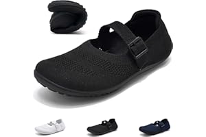 Wizshoe Ballerine Femme Confortable Ballerines Plates à Enfiler Élégantes Flats Chaussures en Tricot Bout Rond Femmes Ballerine Classiques avec Lacets Boucle Respirant et Antidérapant