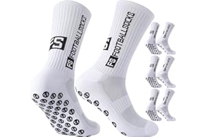 Utensilsto 3 Paare Fussball Socken 35-39 40-44 45-49 Fußballsocken Anti Rutsch Grip Fußball Socken Atmungsaktiv Rutschfeste Sportsocken Football Socks für Herren Damen Kinder