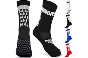 DRIPsox® Football Grip Socks - 6 Sizes for Kids, Men, Junior & Women (XXS:8C-11.5C, XS:12C-2.5, S:3-5.5, M:6-8.5, L:9-11.5, XL:12+) - 1 Pair Grip Socks Football - Anti Slip & Elite Comfort