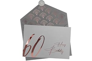 Joli Coon Biglietto auguri 60 anni - Happy Birthday 60 biglietto anni - con busta e sigillo di cera