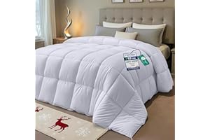 Utopia Bedding Duvet Double,10.5 Tog coverless Duvet with Corner Tabs, Box Stitched Quilt (Double, White)