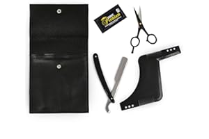 CUPIDES Bartpflege set für männer, Bartschere, Barttrimmer, Hair Scissors, Ears, Nose, Eyebrow Beard Hair, Moustache, rasiermesser herren - Straight - Rustproof - Ideal for holydays or to gift