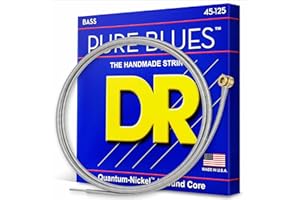 DR Strings PURE BLUES™ - Quantum Nickel™ Bass Strings: 5-String Medium 45-125
