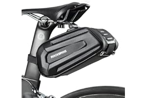 ROCKBROS Bike Saddle Bag Waterproof, Durable Bike Bag 1.7L Bike Storage Bag with Taillight Holder for MTB, Road Bike, City Bike