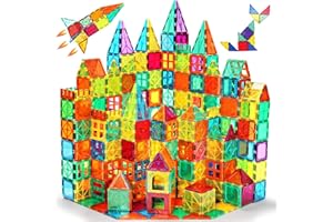 mloong 100 Piezas Bloques de Construcción Magnéticos 3D para Niños y Niñas de 3 4 5 6 y 7 Años - Juguete Educativo con Figuras Geométricas para Desarrollar la Creatividad de Sus Pequeños