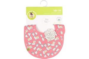 LÄSSIG Baby Lätzchen wasserabweisend Klettverschluss Baumwolle/Baby Bib Small, Glama Lama