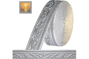Bcuuozeeing Bordure autoadesive in stucco 3D, modanature decorative, autoadesive, impermeabili