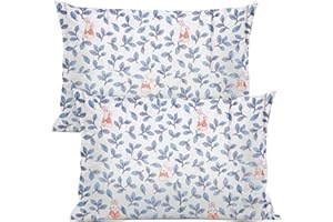 Vegena Lot de 2 housses de coussin en coton de 40 x 60 cm pour enfant garçon et fille avec fermeture à rabat, (B)