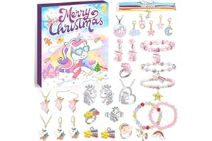 IMNBEST Adventskalender Mädchen 2025,Einhorn Schmuck Adventskalender kinder Weihnachtskalender 24 Tage Weihnachts Countdown Geschenken,Weihnachten Geschenk für Damen Mädchen