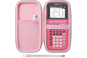 L LTGEM LTGEM EVA-Hartschalenkoffer kompatibel mit Texas Instruments TI-84 Plus CE/TI-84 Plus/TI-Nspire CX II CAS/TI-Nspire CX II/TI-83 Plus/TI-89 Titanium/TI-85/TI-89 Farbgrafikrechner, Pink