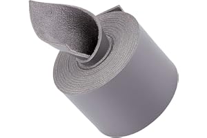 GORGECRAFT Cinturino in Pelle Largo 50 mm per Artigianato Cordoncino in Pelle Piatto Lungo 2 m Strisce in Finta Pelle A Grana Spessa 2 mm per Progetti Artigianali Fai-da-Te Collari, Grigio