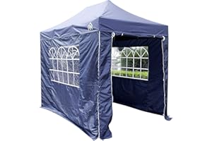All Seasons Gazebos: Gazebo pop-up 3x2m completamente impermeabile con 4 pareti laterali - Blu Navy