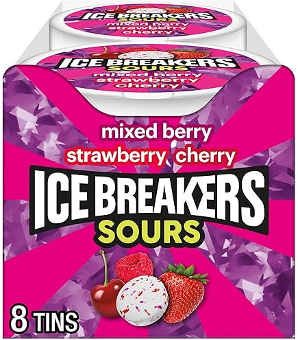 ICE BREAKERS Duo Fruit Plus Cool Raspberry Flavored Sugar Free Mints Pucks 1 3 Oz 8 Count - View #7