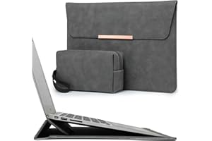 HYZUO Pokrowiec na laptopa 38.1–40.6 cm z funkcją stojaka, pasuje do modeli MacBook Pro 16 M3, M2, M1 Pro, Max A2991, A2780, A2485, A2141, 2024–2019, MacBook Pro 15 2012–2015 A1398, z woreczkiem,