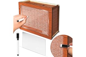 QUALIFY Tirelire Japonaise Magique 5000€ avec Vitre Acrylique – Bois Naturel & Compteur Économie Argent – pour Adultes sans Ouverture – Boîte Épargne Billets Pièces – Idée Cadeau Homme Femme