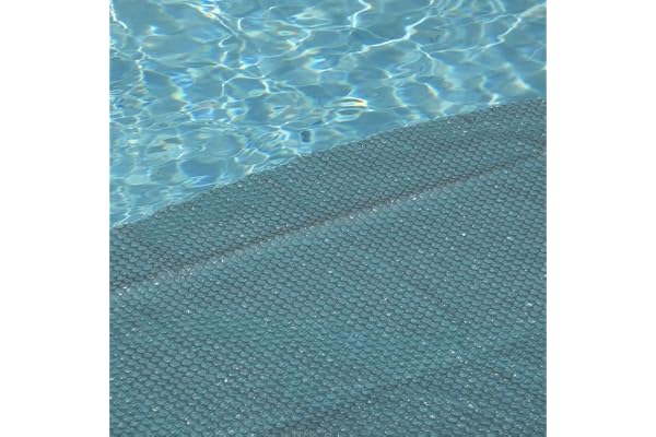 Edenea - Couverture Solaire Piscine Gris Silver - Epaisseur Renforcée 215 Microns - Bâche Piscine Bulles Ronde Diamètre 366 cm