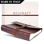 Belcraft Tivoli Album Fotografico in Pelle Riciclata, Elegante Pensiero di Natale con Scatola Regalo, Realizzato a Mano...