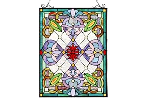 Capulina Stained Glass Window Hangings Victorian Style Window Panels Suncatchers Stunning Handicrafts Parents Gifts for Home Window Decor