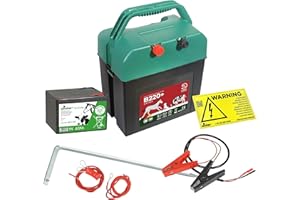 EIDER LANDGERÄTE GMBH Dispositif complet pour clôture électrique - Eider B220+ - 9 V, 12 V, 230 V - Avec tous les accessoires pour le raccordement à votre clôture