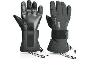 devembr Gants de Snowboard avec Protège-Poignets, Gants de Ski à écran Tactile, Imperméables