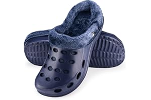 ESTRO Pantofole Donna Invernali Chiuse - Ciabatte Giardino Uomo Zoccoli Gomma con Pelo Zoccoli Donna Invernali Ciabatte Donna Invernale A01