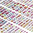 1200+ PCS Rhinestone Stickers,Self Adhesive Gem Sticker Bling Jewels for DIY Craft Nail Body Makeup Festival, 14 Sheets Jewels Stickers for Card Making Decorations