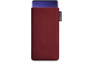Adore June Classic Bordeaux-Rot Tasche kompatibel mit Samsung Galaxy S10 Handytasche aus widerstandsfähigem Cordura Stoff mit Display Reinigungs-Effekt, Made in Europe