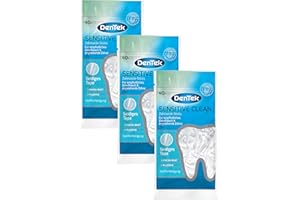 DenTek Sensitive Clean - Varillas de hilo dental para encías sensibles (3 paquetes de 40 unidades)
