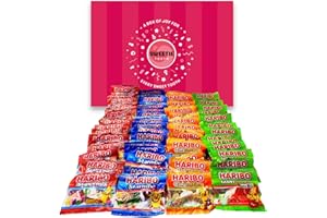 Sweetie Tooth's Premium 60 Bag Haribo Hamper Gift Box - Tangfastics, Starmix, Supermix & Strawbs - Gift box for Father's Day, Christmas, Valentines, Birthday, Easter, Kids, Thank You, Congratulations
