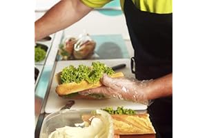 si 1000 PCS Guantes Desechables de Plástico Transparente de Polietileno, Guantes de PE Transparentes para Cocinar Limpieza Pintura Coloración del Cabello