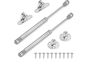 JESUSTREE 2pcs Pistones a Gas, 120N/12kg Resorte de Gas, Amortiguadores Muebles para Armario Cocina, Pistones Hidráulico Muebles, Bisagras de Cierre Suave Puertas Cocina