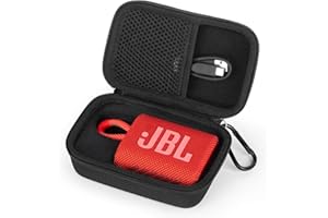 Yinke Etui do JBL GO 3 Mini głośnik Bluetooth, twarda obudowa z gąbką torba do przechowywania (czarny)