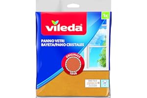 Vileda Panno Vetri Classico e Tradizionale, Pulisce in Profondità senza Lasciare Aloni e Pelucchi