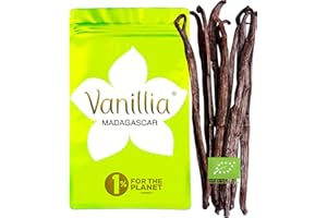 5 Vainas de Vainilla Bourbon Ecológica de Madagascar XL 15/18 cm • GRAND CRU 2025 • Bolsa FreshZIP Vanillia