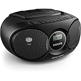 Philips Audio AZ215B/12 CD-Soundmachine (Digital UKW, Audioeingang, 3 Watt, leicht bedienbar) schwarz