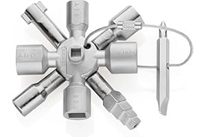 Knipex TwinKey® Clé universelle pour armoires de commande pour toutes les armoires et systèmes de fermeture standard 92 mm 00 11 01