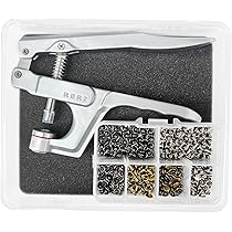 Lederen klinknagels met klem, 6 mm metalen dubbele dop voor doe-het-zelf, handwerk, reparatie, naaien, handgemaakte kleding