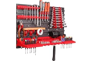 BOTLE Estantería de Pared con Sistema de Almacenamiento, 58 x 39 cm, Soporte para Herramientas, estantería de Almacenamiento,