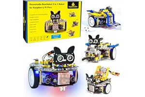 ‎KEYESTUDIO KEYESTUDIO Raspberry Pi Pico Robot Car Kit, Pi Pico Starter Kit, MicroPython C+, App-Steuerung, inklusive Blöcke und Pico, elektronisches DIY-Roboter-Kit für Jugendliche und Erwachsene