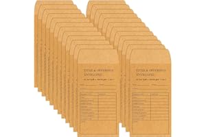 GEYEE Church Supplies Tithe and Offering Envelope Kraft Offering Tithe Envelopes for Religious Church (200 Pieces)